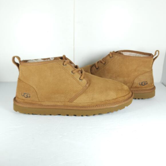 UGG Men's Neumel US 12 Chestnut Suede Sheepskin Lined LaceUp Ankle Chukka Boots - Picture 7 of 16